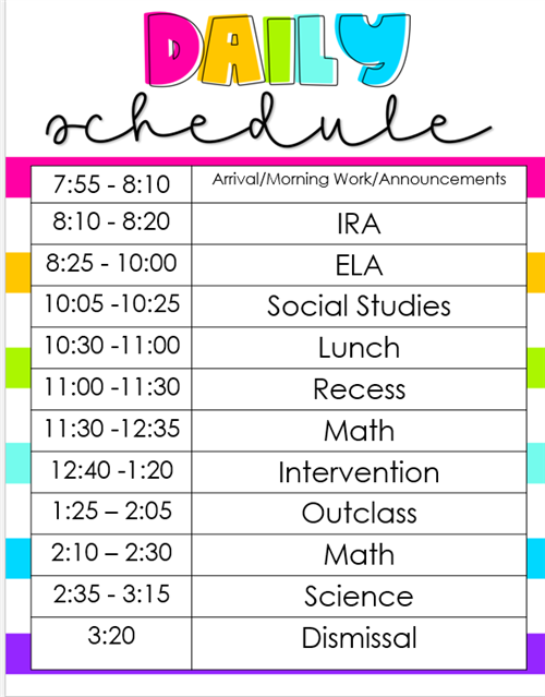 Daily Schedule